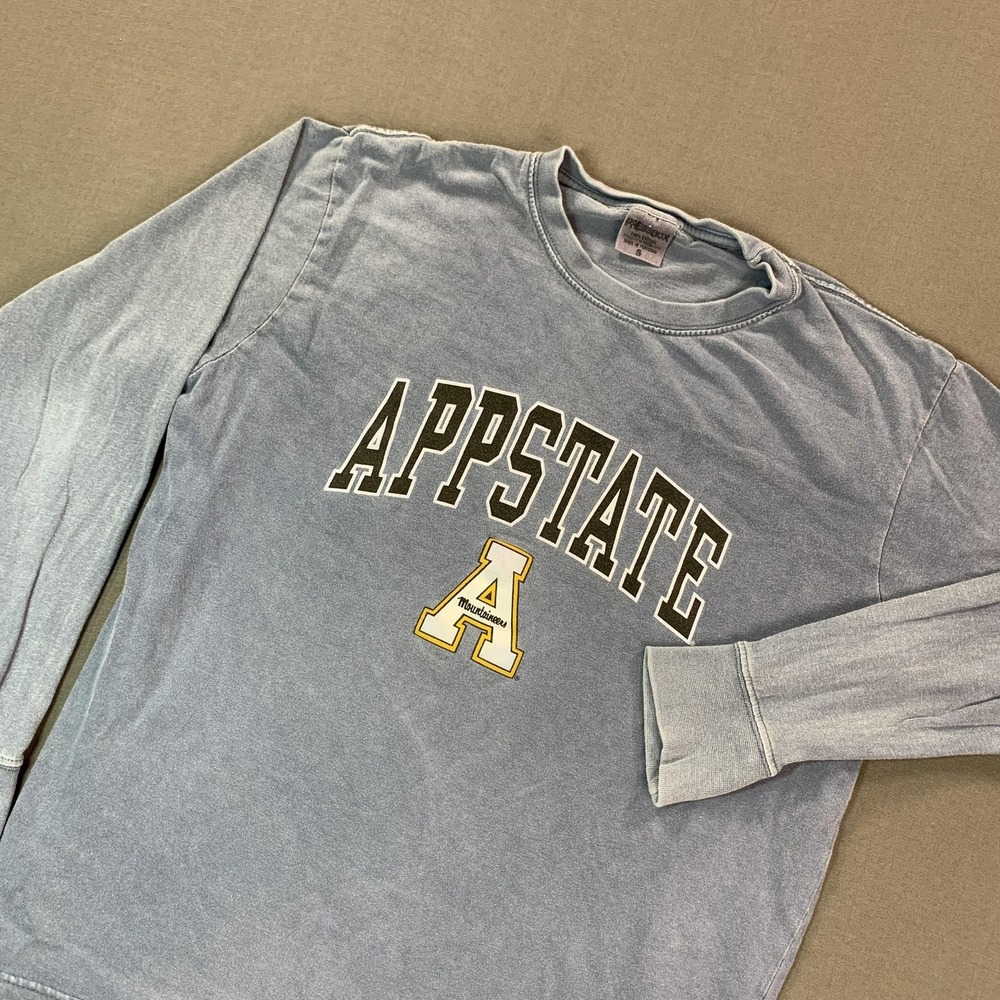 Appalachian State Mountaineers Shirt Mens S Blue NCAA Pressbox Long Sleeve Tee
